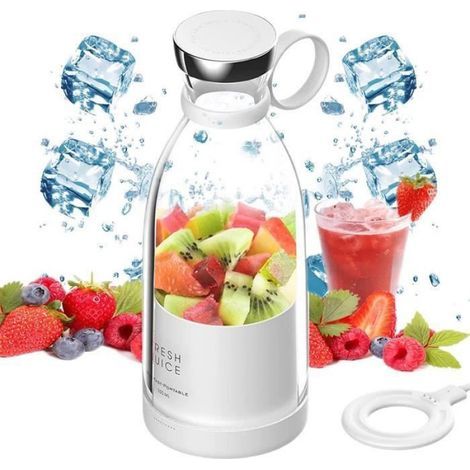 Mixeur Portable - 350 ml - 50 W - Chargeur À Induction Magnétique - Pour Smoothies Jus Et Milk-Shakes - 1 Pièce