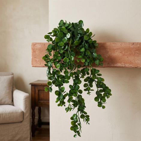 75cm Artificial Trailing Round Leaf Foliage Plant Deep Forest Green (1/4)