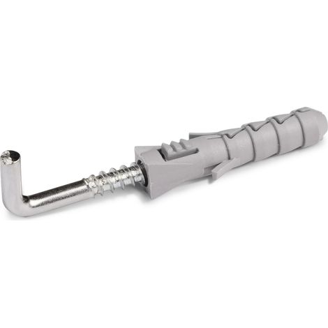 Tap贸n de expansi贸n FIX 6x30 mm con gancho angular - bl铆ster - 6 unidades