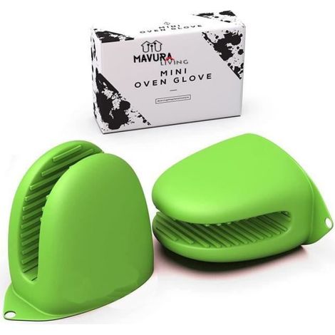 Gants de four - MAVURA - Mini gants de four - Silicone - Antidérapants - Résistants à la chaleur (1/5)