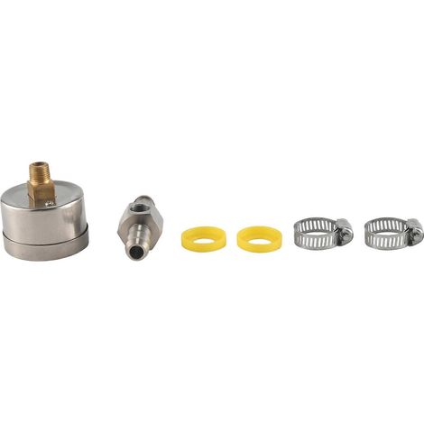 Manomètre de pression de carburant universel 1/8 NPT (140 psi) avec capteur de manomètre de pression de carburant de conduite de carburant de 3/8 pouce T (1/5)