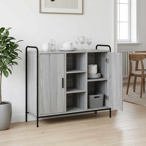 vidaXL Sideboard Grey Sonoma 98.5 x 33 x 81 cm Engineered Wood (1/5)