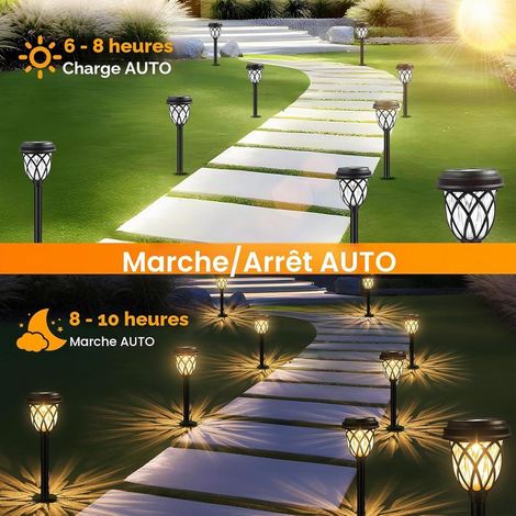 6 automatische, wasserdichte Solar-Außenleuchten für Garten, Rasen, Wege, Terrasse und Einfahrt. (1/5)