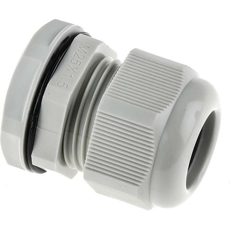 Presse-étoupe M25 en Nylon 66 pour câble de 13mm à 18mm, avec contre-écrous, IP68 ( Prix pour Paquet de 10 ) (1/4)