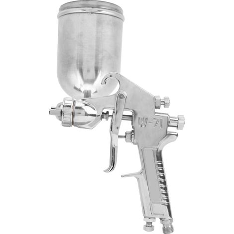 Pistolet à peinture à gravité avec réservoir supérieur, buse de 1,5 mm, accessoires et outils pneumatiques W-71, style européen (1/5)