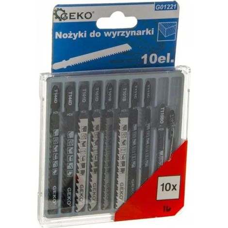 Lame per seghetto alternativo geko g01221 acciaio HCS 10 pezzi (1/3)