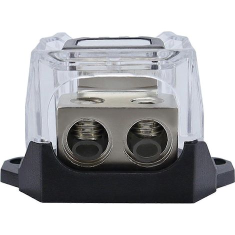 Distributeur d'alimentation pour autoradio, entrée 2 canaux en alliage de zinc (calibre 0/2/4), sortie (calibre 4/8), compatible avec les applications automobiles et marines. Référence : 5446 (1/5)