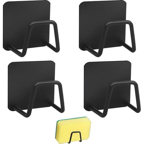 4-piece sponge holder, stainless steel dish sponge holder, rust-resistant sponge holder for kitchen sink