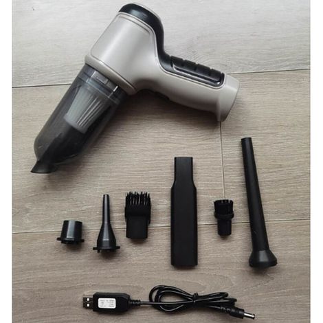 Akku-Handstaubsauger, 3-in-1 Mini-Handstaubsauger, 9000 Pa, 120 W, 4000 mAh, leistungsstarker Akku, USB-Schnellladefunktion, Autostaubsauger für Tierhaare, Auto und Zuhause