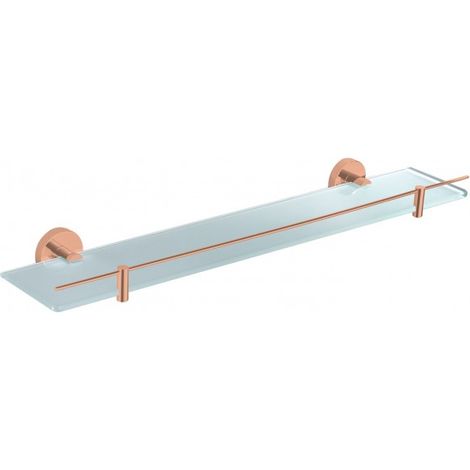 Etagère de douche murale COLORADO avec rail en laiton rose gold poli 60 cm (1/2)