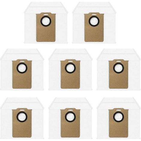 Lot de 8 sacs à poussière pour aspirateurs Monsga MS1 MAX / Ultenic T10 Lite / Liectroux M70 Pro / BPMIO B15 Plus / Lubluelu L15 Plus
