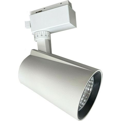 PROJECTEUR SUR RAIL RÉGLABLE 15 W, LUMIÈRE CHAUDE, ROTATIF, LED COB, POUR PLAFOND (1/4)