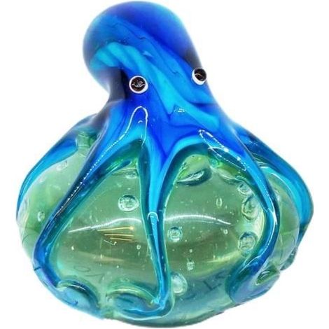 Statue,Ornement de Figurine de Pieuvre en Verre,Collection d’Animaux Marins pour Cadeau d’Anniversaire,Presse-Papier de Bureau (1/4)