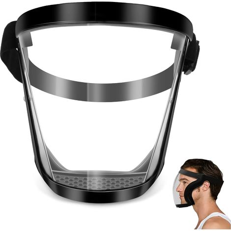 Masque transparent intégral - réutilisable - antibuée - masque transparent haute définition ajustable