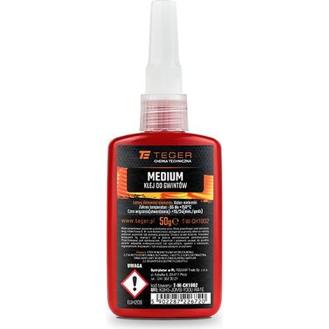 Adesivo a filettatura media - blu 50 g / teger (1/2)