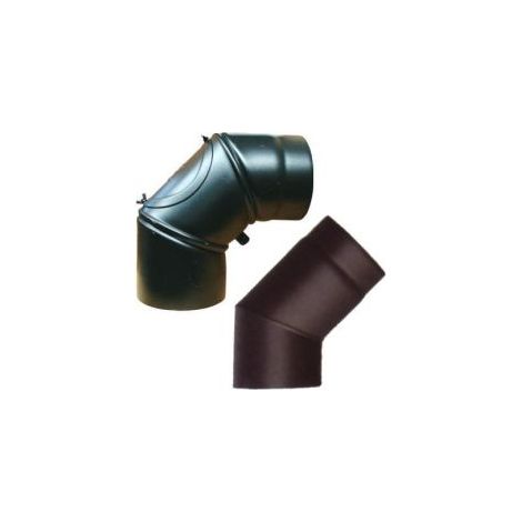 ATMOS Rauchrohrbogen 2mm schwarz 150 mm 0-90° Grad Kamin Ofen Holzheizung