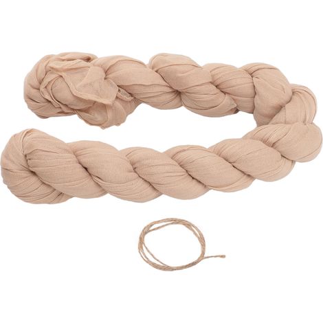 Chemin de table en gaze de fromage de 10 pieds, élégant rustique et doux romantique, pour mariage, anniversaire, fête, couleur kaki (1/4)