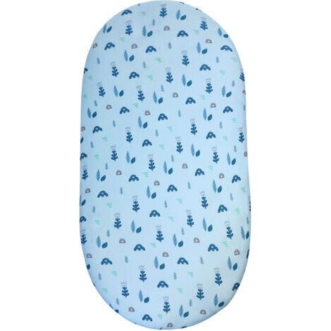 Drap-housse de dessin animé en coton polyester pour bébé Drap de lit pour berceau de bébé Housse de matelas de petite taille 82 41 8 Convient pour berceau, nacelle et berceau(d'herbe) (1/5)
