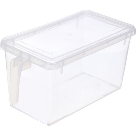 Réfrigérateur alimentaire boîte transparente rectangulaire empilable réfrigérateur conteneur de stockage avec poignée de couvercle (1/5)