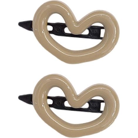 Pinces à cheveux en forme de cœur Y2K en plastique, barrettes mignonnes, accessoires de coiffure tendance (1/5)