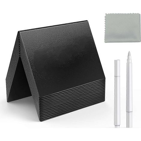 15 mini-panneaux ardoise 4 x 3 pouces pour aliments, étiquettes réutilisables pour boissons et aliments, buffets, fêtes et boulangeries (1/5)