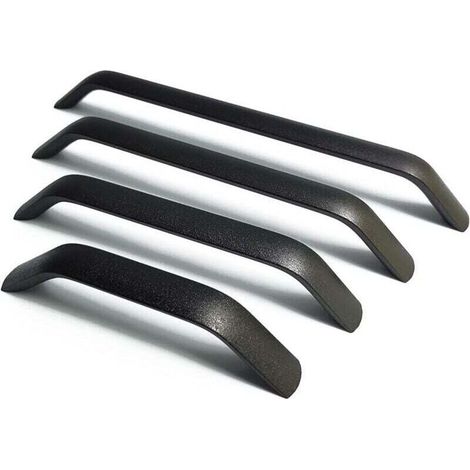 Küchenschrank- und Schubladengriffe, Kleiderschrankgriffe, Schlafzimmermöbelgriffe, Schwarz, 96 mm Lochabstand, 2 Stück (1/4)