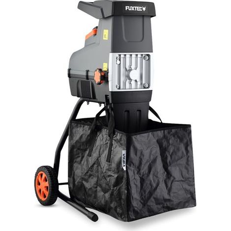 [NEUWERTIG] FUXTEC Elektro Gartenhäcksler FX-EGH2800T  Walzenhäcksler 2800W  max. 44mm Äste  60L Fangbox  leiser Betrieb mit Rückwärtslauf und Überlastschutz