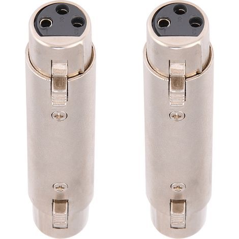 2 adaptateurs audio XLR femelle-femelle à 3 broches pour microphone (1/5)