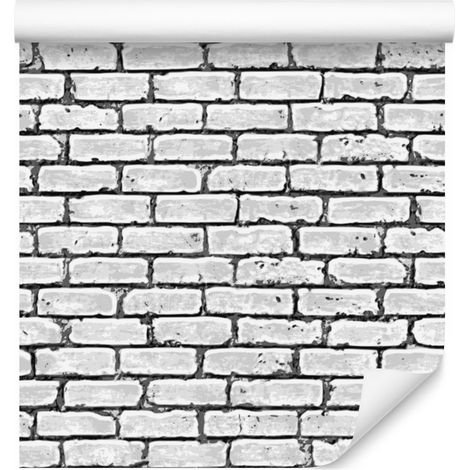 Carta da parati effetto muro di mattoni antichi per soggiorno e camera da letto, 50x1000 cm (1/5)