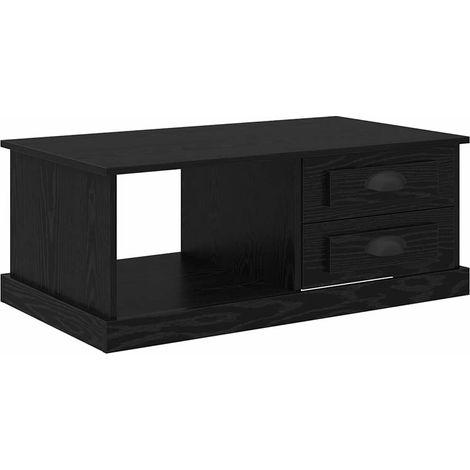 vidaXL  Coffee Table  Black Oak 90 x 50 x 35 cm Engineered Wood