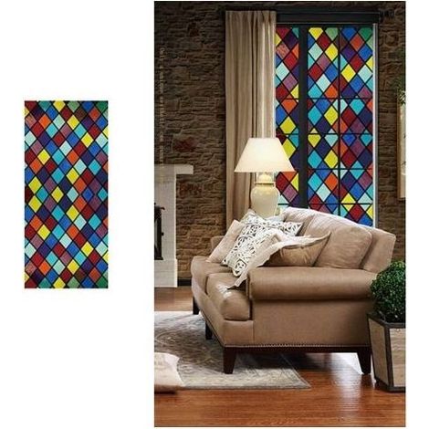 45x100cm Window Privacy The Window Glass Sticker Opaque Decorative Stained Film for Glass, Auto-Adhesive Film occultant window for Accueil Bedroom bathroom Living room (1/5)