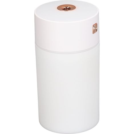 300 ml Mini-Luftbefeuchter mit Kaltvernebelung, tragbar, mit farbiger Beleuchtung, für Auto, Haus, Büro und Reisen, Weiß (1/5)