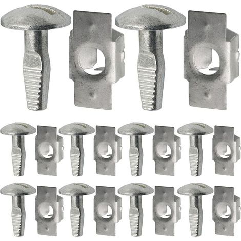 10 pares de clips para la cubierta inferior del motor, clips de montaje de aleación de aluminio para sujetadores de la bandeja inferior del motor del automóvil 703016 703018 Reemplazo Compatible con 2 (1/5)