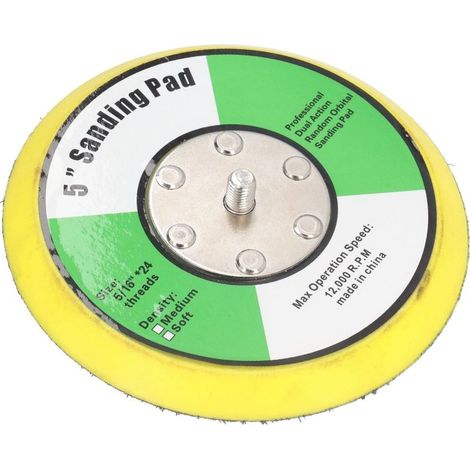 Irovami 5-Zoll-Klett-Stützteller – 5/16 x 24, PU, 12000 U/min – Ideal zum Schleifen, Polieren, für Holz- und Karosseriearbeiten (1/5)