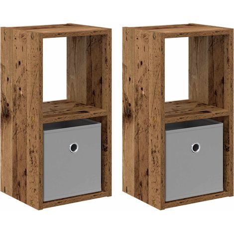 Maison Exclusive - Comodino con cassetto 2 pcs Legno vecchio 25,5 x 22 x 49,5 cm