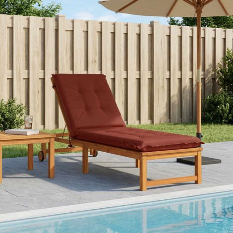 vidaXL Cojín de Tumbona GEMERT 100% Poliéster Rojo 190 x 50 x 9 cm (1/5)