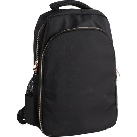Sac de coiffure noir en toile Oxford, sac de transport pour coiffeur, étui de rangement pour salon et voyage, porte-outils professionnel portable. (1/5)