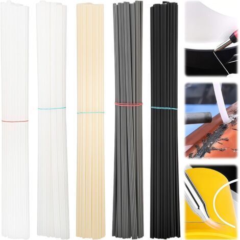Packung mit 100 Kunststoffschweißstäben 200 mm - ABS/PVC/PE/PP, 4 Farben, für Reparaturen an verschiedenen Kunststoffen (Auto, Garten, Haushalt) (1/5)