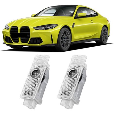 projecteur de porte m logo pour bmw série 1 à 7, x1 à x6, éclairage d'entrée led hd avec refroidissement aluminium