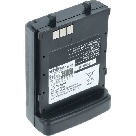 vhbw 1x Akku kompatibel mit Icom IC-T7E, IC-W31A, IC-W32, IC-W31, IC-T70, IC-W31E, IC-T7A, IC-T7H Funkgerät, Walkie Talkie (1100 mAh, 7,2 V, NiMH)