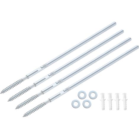 4 pcs Flottant Étagère Supports Métal Caché Étagère Soutien Supports 8 x 300mm Invisible Étagère Supports avec Vis pour Flottant Bois Étagères (1/5)