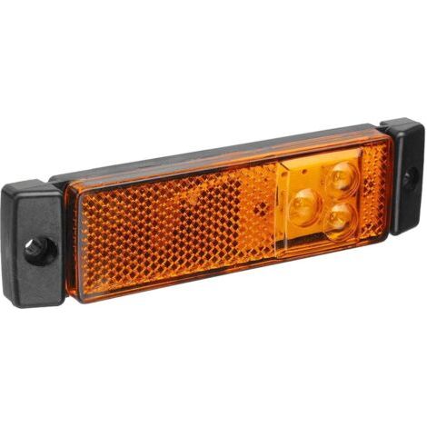 3 feux de position latéraux à LED avec indicateurs de réflecteur arrière orange/jaune/rouge/blanc pour remorque de camion (1/5)