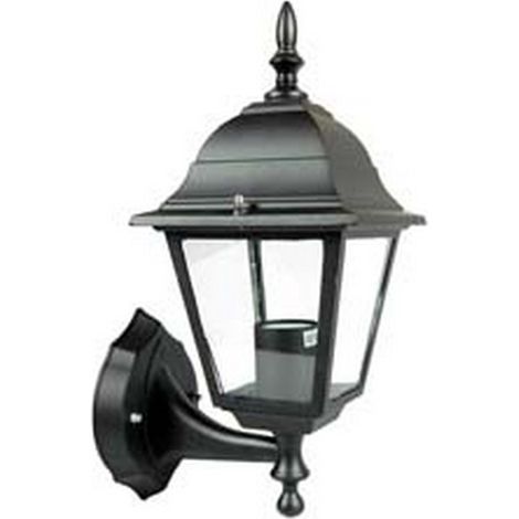 1PZ LANTERNA CON BRACCIO INFERIORE MODELLO NEW YORK - 60w IP44 mm.192x370h. colore nero