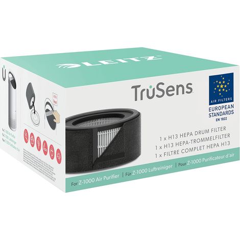 Filtre HEPA H13 2-en-1 de Rechange pour Purificateur d'air TruSens Z-1000 - Élimine Virus, Allergènes, Poils d'animaux, COV, Poussière, Bactéries, Odeurs, Fumée - Noir 2415141 (1/5)