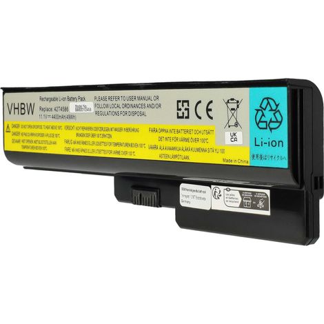 vhbw Akku kompatibel mit Lenovo 3000 G430LE, G430L, G430A, B460, G450, G430M, G430 4153, G430 4152, G430, B550 Notebook (4400 mAh, 11,1 V, Li-Ion) (1/5)