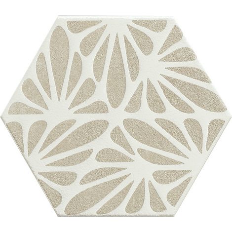 Eiffel Art Construction – Carrelage hexagonal effet ciment 25x21,6 cm – Argile avec finition émail légèrement brillant – Pour revêtements muraux et sols intérieurs (1/5)