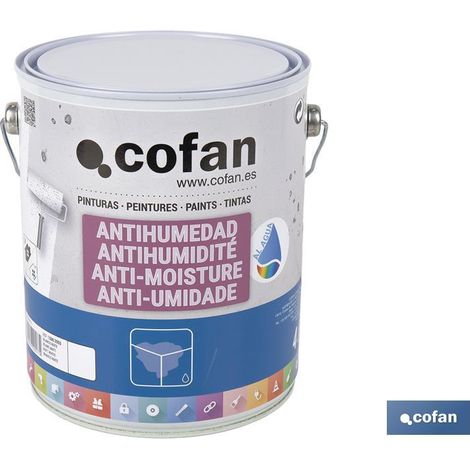 Pintura antihumedad sintética color blanco mate para interior y exterior (4l) (1/4)