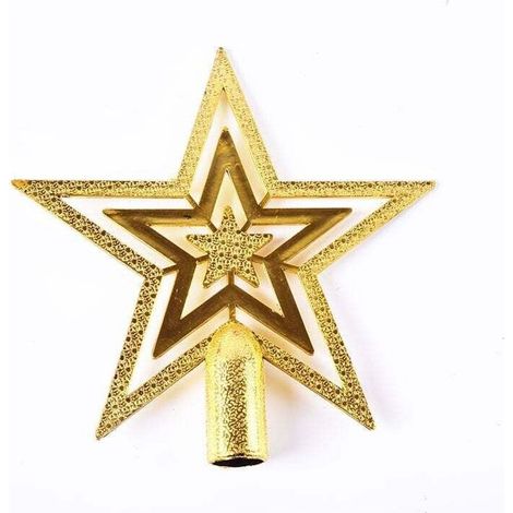 étoile scintillante pour sapin de Nol – étoile pour sapin de Nol – Décoration pour tout sapin – étoile incassable (20 cm) (1/4)