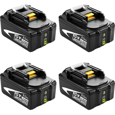 4X BL1850 B 6,0Ah Batterie Pour Makita 18V BL1860 BL1840 LED DC18RC DC18RA Chargeur