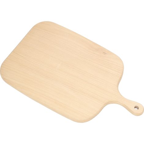Petit plateau à fromage couleur hêtre foncé, à suspendre, planche à découper en bois simple et polyvalente pour la cuisine, les fêtes, les cafés, les bars, grande taille (25 x 14 x 1,6 cm) (1/5)